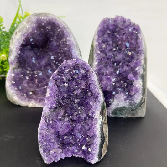 Natural Amethyst Crystal Cluster – Raw Geode from Uruguay for Home Decor & Spiritual Healing