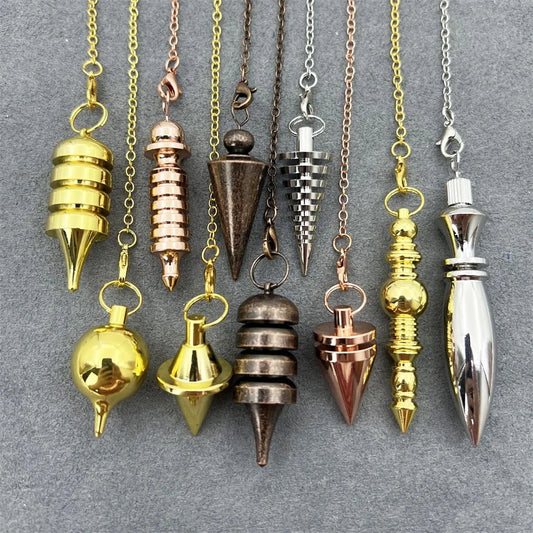 Cone 100% Copper Brass Pendulum – Professional Divination &amp; Reiki Healing Tool