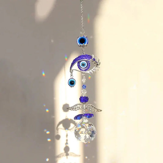 Butterfly Devil's Eye Crystal Pendant – 1-Piece Garden & Outdoor Family Decoration